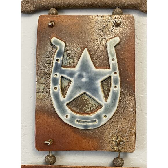 Southwestern Salt Flash Art Tile Horseshoe and Running Horse - Picture 4 of 8